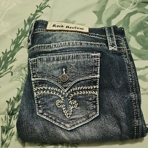 Rock Revival Dark Blue Women's Jeans